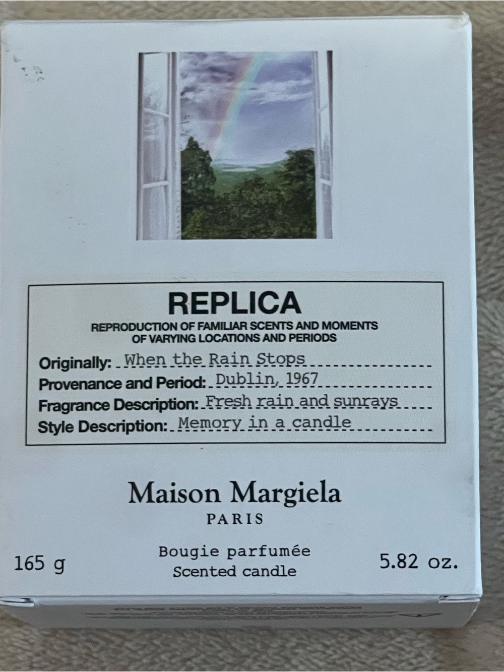 Maison Martin Margiela Replica 'When the Rain Stops' Scented Candle - White New
